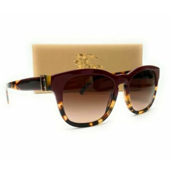 Burberry Women's Red and Tort Gradient Sunglasses! - Picture 3 of 3